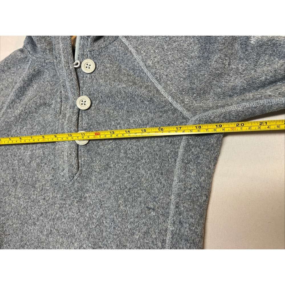 The North Face Hoodie Womens Medium Blue/Gray Crescent Sunset Fleece Pullover - Picture 6 of 7